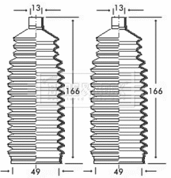 Bellow Kit, steering (BSG3214)