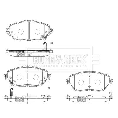 Brake Pad Set, disc brake (BBP2637)