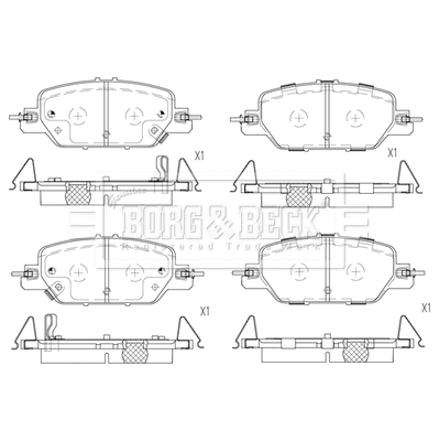 Brake Pad Set, disc brake (BBP2834)