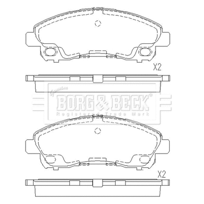 Brake Pad Set, disc brake (BBP2664)