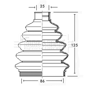 Bellow Kit, drive shaft (BCB2302)