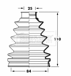 Bellow Kit, drive shaft (BCB6054)