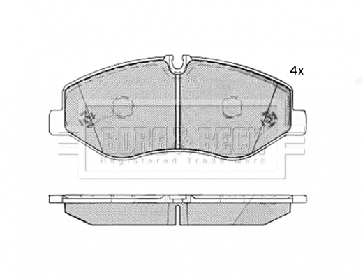 Brake Pad Set, disc brake (BBP2503)