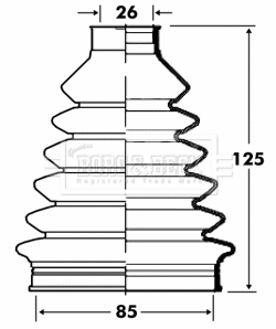 Bellow Kit, drive shaft (BCB2843)