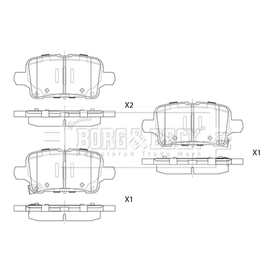 Brake Pad Set, disc brake (BBP2896)