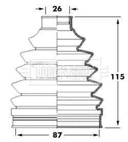 Bellow Kit, drive shaft (BCB6049)