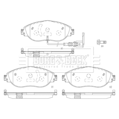 Brake Pad Set, disc brake (BBP2605)