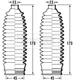 Bellow Kit, steering (BSG3368)