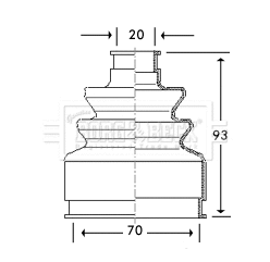 Bellow Kit, drive shaft (BCB2783)