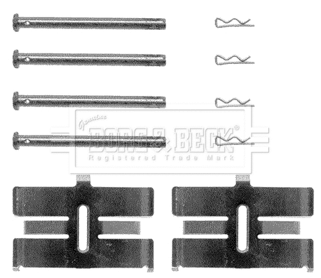 Accessory Kit, disc brake pad (BBK1025)