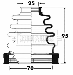 Bellow Kit, drive shaft (BCB2864)