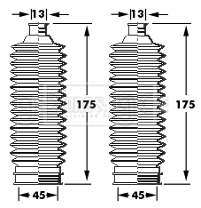 Bellow Kit, steering (BSG3395)