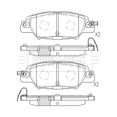 Brake Pad Set, disc brake (BBP2598)