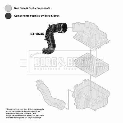 Intake Hose, air filter (BTH1646)