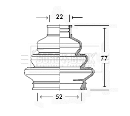 Bellow Kit, drive shaft (BCB2310)