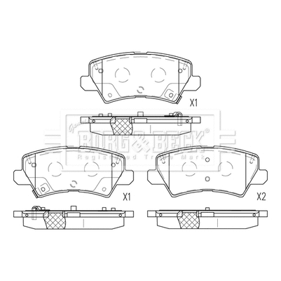 Brake Pad Set, disc brake (BBP2810)