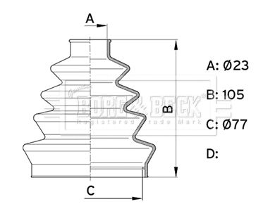 Bellow Kit, drive shaft (BCB1001)