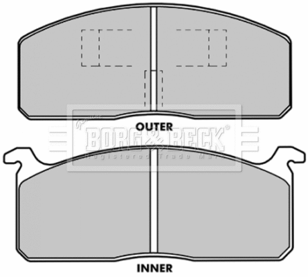 Brake Pad Set, disc brake (BBP1204)