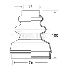 Bellow Kit, drive shaft (BCB2736)