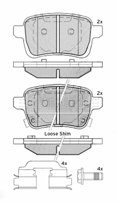 Brake Pad Set, disc brake (BBP2536)