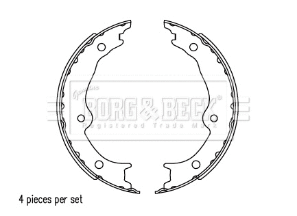 Brake Shoe Set, parking brake