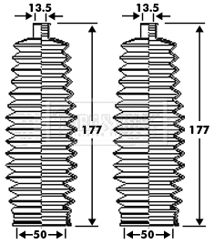 Bellow Kit, steering (BSG3282)