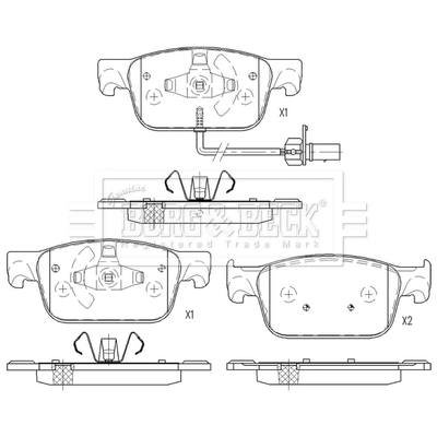 Brake Pad Set, disc brake (BBP2632)