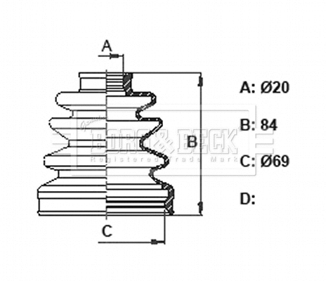 Bellow Kit, drive shaft (BCB6342)
