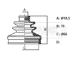 Bellow Kit, drive shaft (BCB6424)