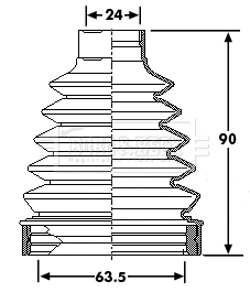 Bellow Kit, drive shaft (BCB6201)