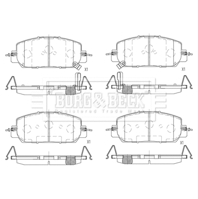 Brake Pad Set, disc brake (BBP2833)