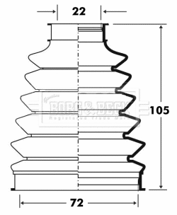 Bellow Kit, drive shaft (BCB6073)