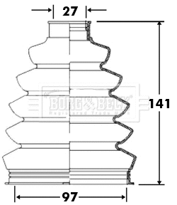 Bellow Kit, drive shaft (BCB2372)