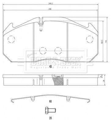Brake Pad Set, disc brake (BBP33018)