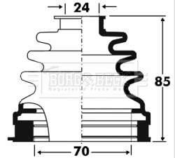 Bellow Kit, drive shaft (BCB2881)