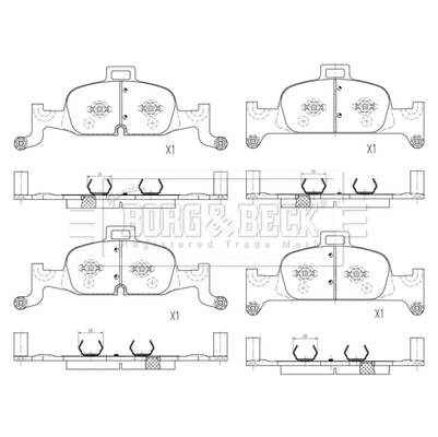 Brake Pad Set, disc brake (BBP2602)