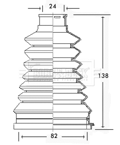 Bellow Kit, drive shaft (BCB2226)
