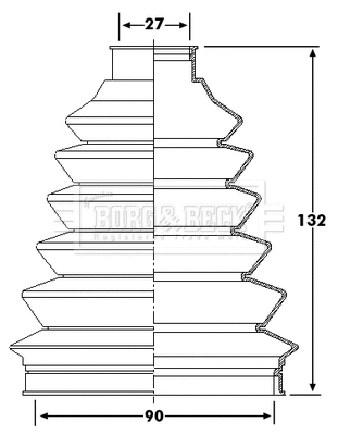 Bellow Kit, drive shaft (BCB6235)