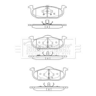 Brake Pad Set, disc brake (BBP2547)