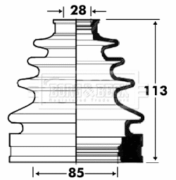 Bellow Kit, drive shaft (BCB2873)
