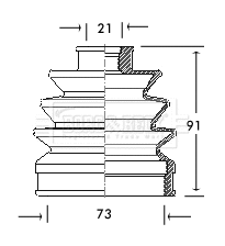 Bellow Kit, drive shaft (BCB2056)