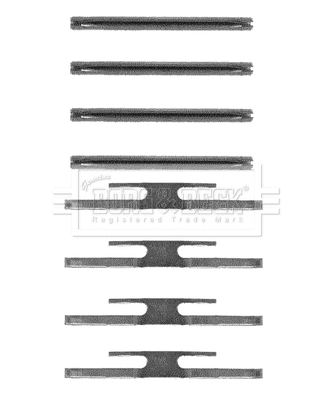 Accessory Kit, disc brake pad (BBK1176)