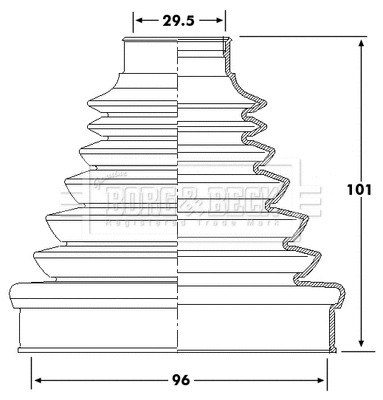 Bellow Kit, drive shaft (BCB6220)