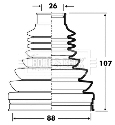 Bellow Kit, drive shaft (BCB2811)