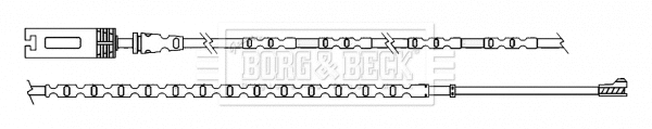 Warning Contact, brake pad wear (BWL3137)