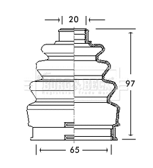 Bellow Kit, drive shaft (BCB2739)