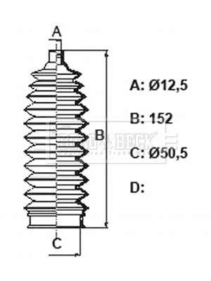 Bellow Kit, steering (BSG3443)