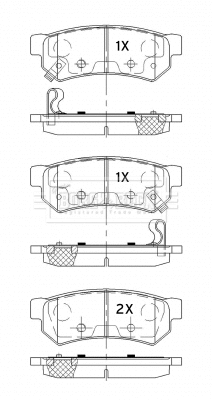 Brake Pad Set, disc brake (BBP2531)
