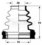Bellow Kit, drive shaft (BCB2807)