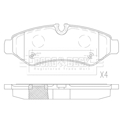 Brake Pad Set, disc brake (BBP2839)